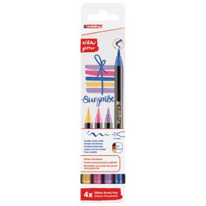 Flomaster brushpen 1-6mm 4boje glitter Edding 1340/4 blister