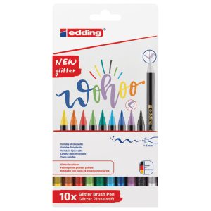 Flomaster brushpen 1-6 mm 10boja glitter Edding 1340/10 blister