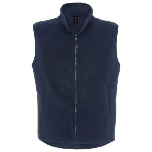 Prsluk zip unisex-flis B&C Traveller 300g tamnoplavi XL