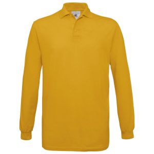 Majica dugi rukavi B&C Safran Polo LSL 180g zlatna žuta 2XL