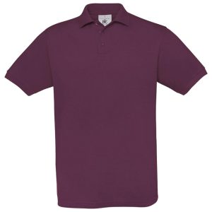 Majica kratki rukavi B&C Safran Polo 180g bordo M