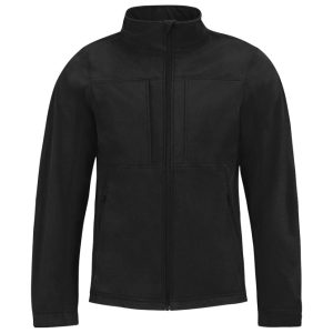 Jakna zip muška B&C Hooded Softshell crna M