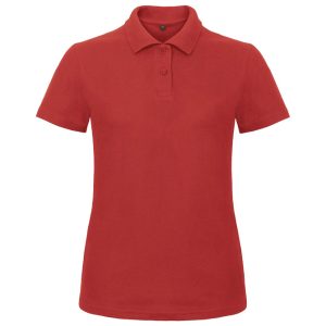 Majica kratki rukavi polo B&C ID.001/women 180g crvena XS