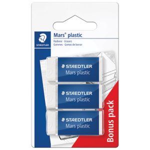 Gumica Mars plastic mini pk3 Staedtler 52653ABK3D – 2+1 GRATIS