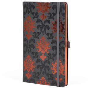 Notes 13×21 cm crte 96L s gumicom Castelli Copper Baroque anracit/bakreni