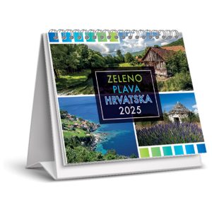 Kalendar stolni mali “Zeleno-plava Hrvatska” 13 listova, spirala