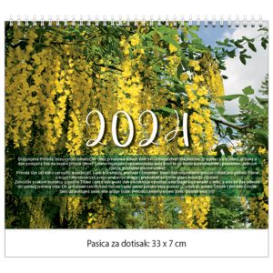 Kalendar “Cvijeće 2025” 13 listova, spirala JP.