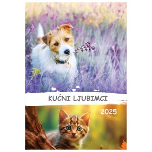 Kalendar “Kućni ljubimci 2025” 13 listova, spirala