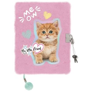 Dnevnik s ključem A5 96L My Little Friend Pastel Cat 3826