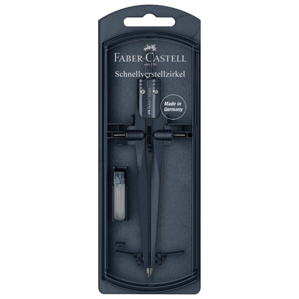 Šestar s preciznim podešavanjem + mine Stream Faber Castell 174545 tamno plavi blister