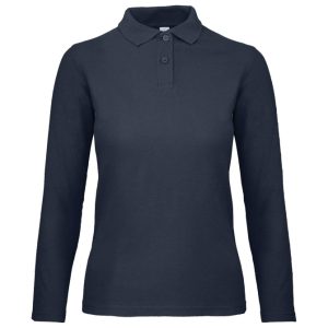 Majica dugi rukavi polo B&C ID.001 LSL/women 180g tamnoplava 2XL