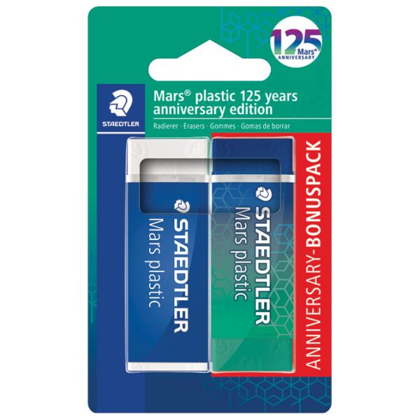 Gumica Mars plastic 125 years pk2 Staedtler 52650MABK1 blister